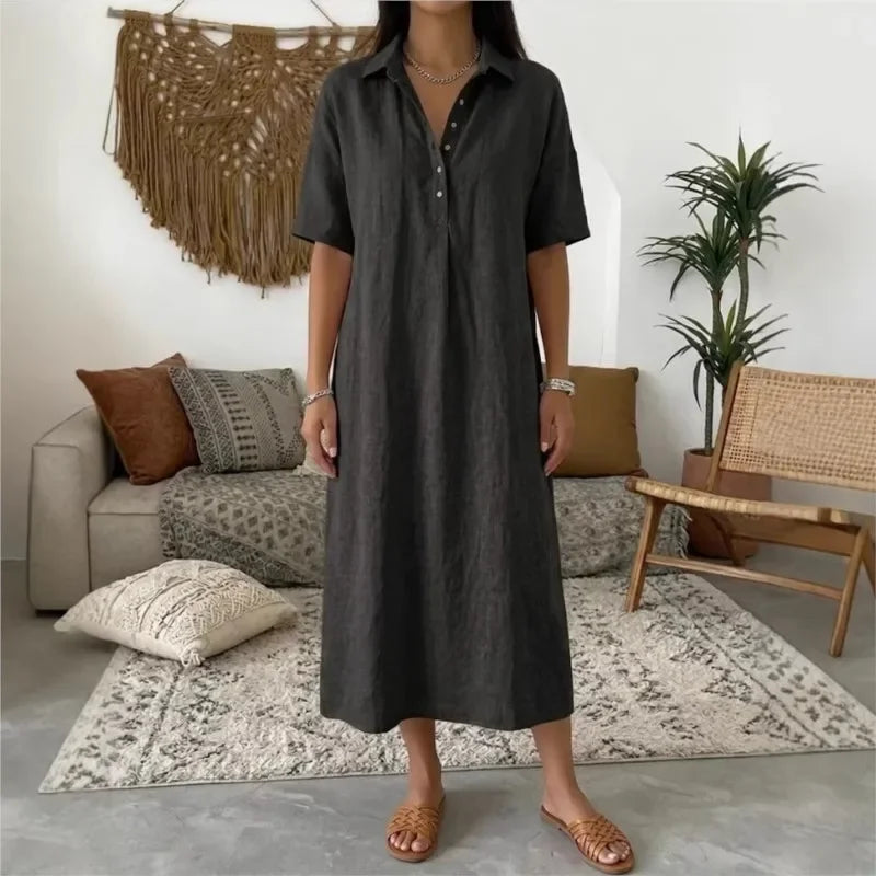 Ambre™ | Robe Raffinée à Col Structuré