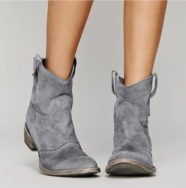 Sarah | Bottines Femme Talon Bloqué Zippé Latéral Semelle Rembourrée