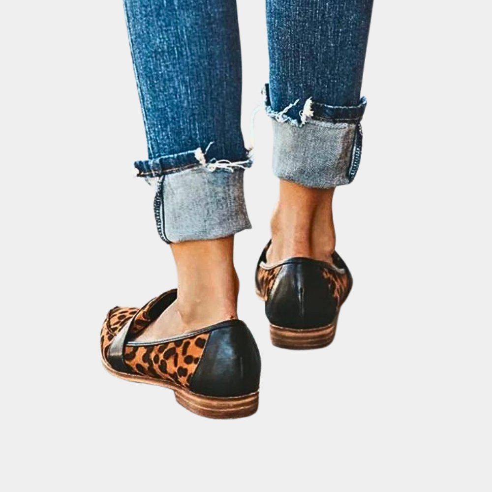Agathe | Mocassins pour Femme Bout Pointu Enfiler Confortable - Gris