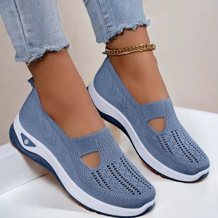 Alice | Chaussures à Enfiler Pour Femme Aérées Antidérapantes Confortables - Bleu