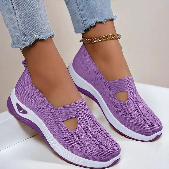 Alice | Chaussures à Enfiler Pour Femme Aérées Antidérapantes Confortables - Violet