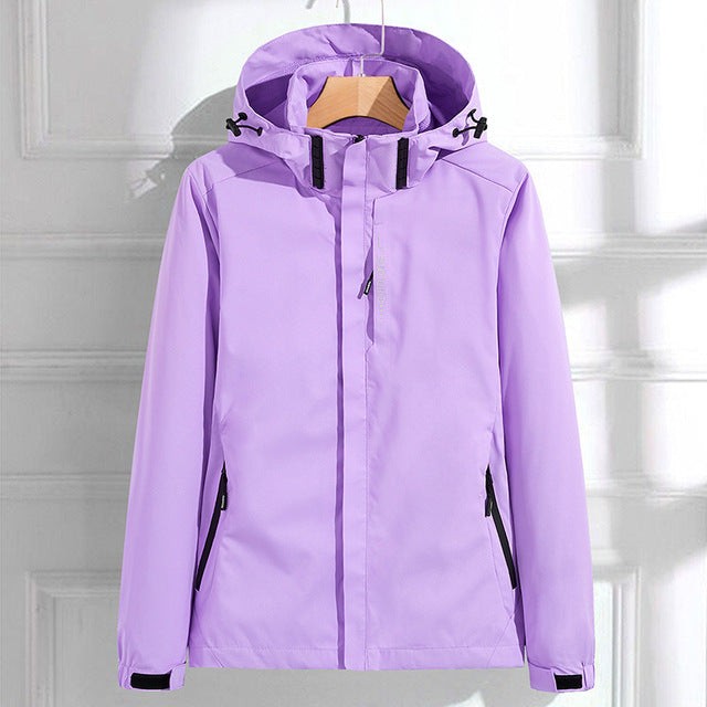 Alice | Veste Fonctionnelle pour Femme à Capuche et Fermeture Éclair - Violet