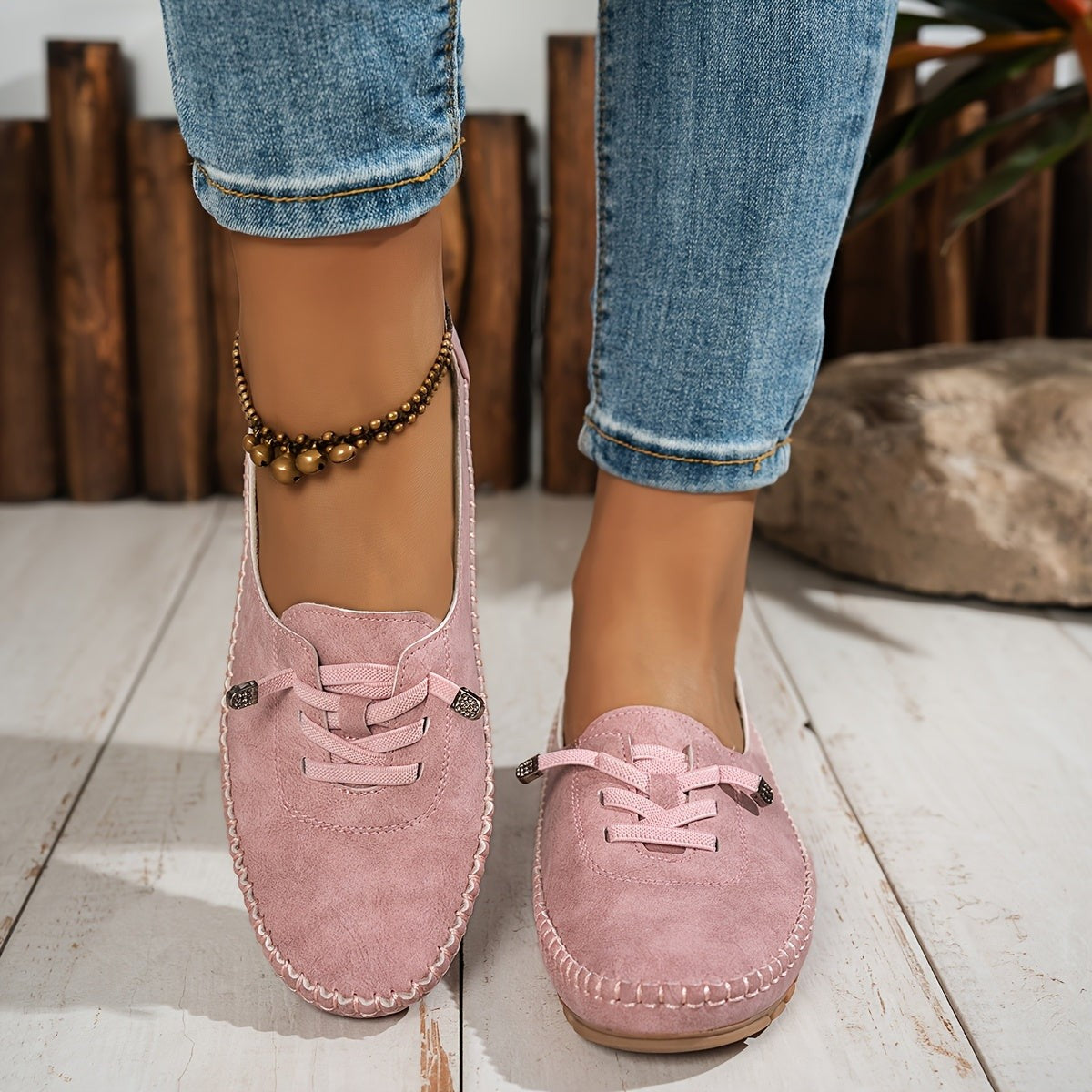 Anna | Chaussures à Enfiler Soutien Voûte Plantaire Semelle Flexible pour Femme - Rose