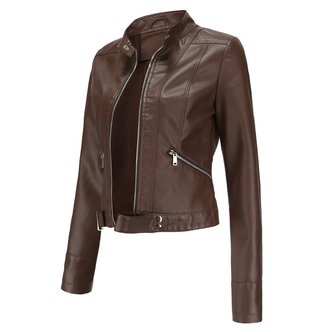 Anna | Veste pour Femme Coupe Ajustée simili-cuir Véritable Design Intemporel - Unique