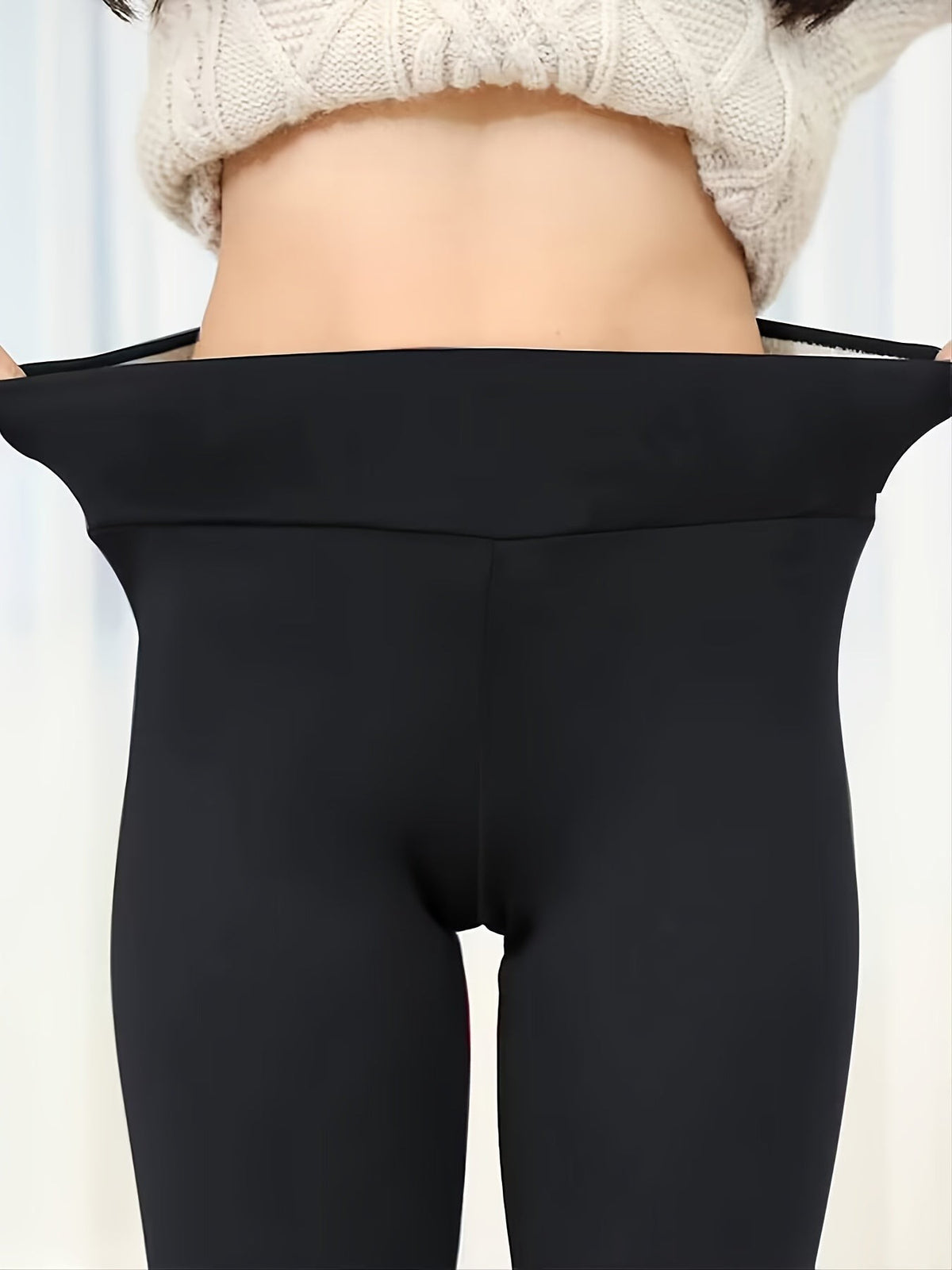 Arthur | Dames Legging Thermique Femme Doublé Polaire Taille Haute Coupe Ample - Bleu Marine
