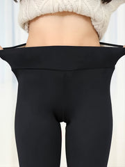 Arthur | Dames Legging Thermique Femme Doublé Polaire Taille Haute Coupe Ample - Bleu Marine