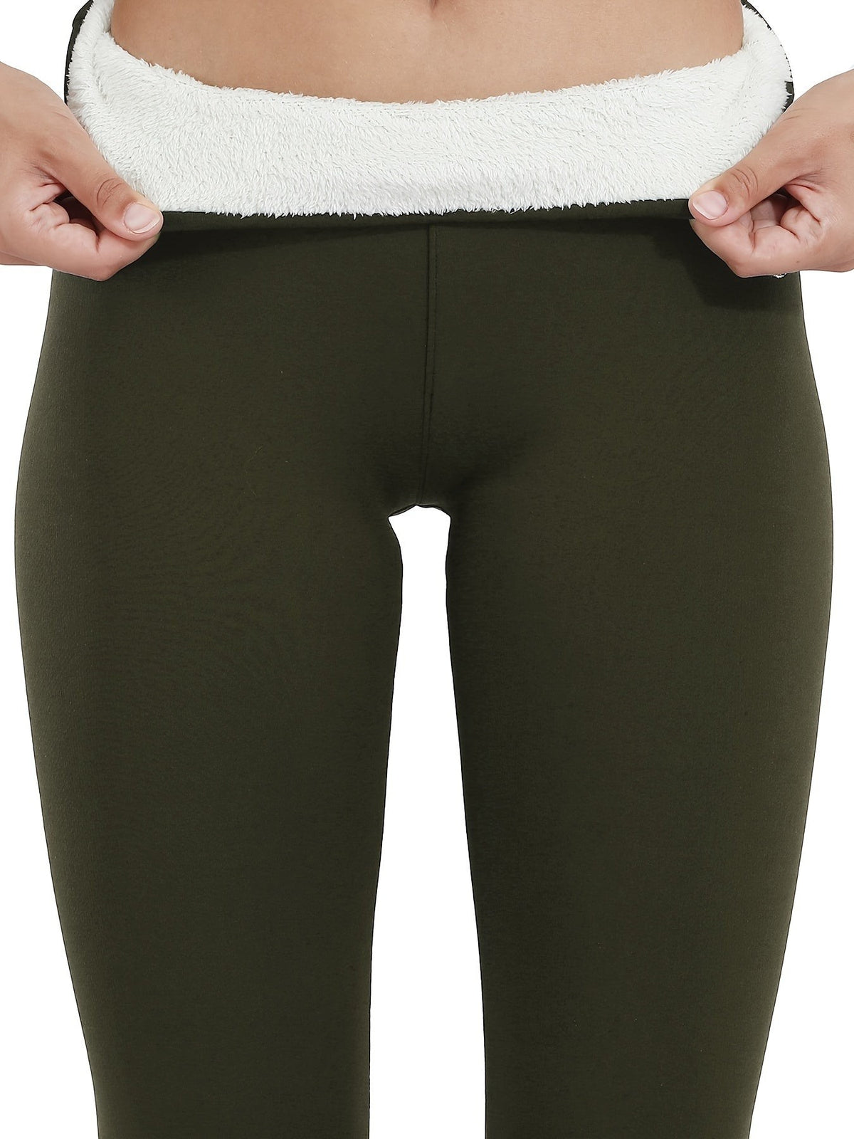 Arthur | Dames Legging Thermique Femme Doublé Polaire Taille Haute Coupe Ample - Bleu Marine
