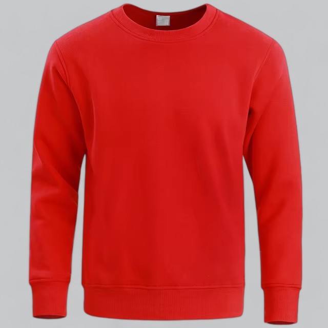 Arthur | Sweat-shirt pour Homme Col Rond Manches Longues Coupe Décontractée - Rouge