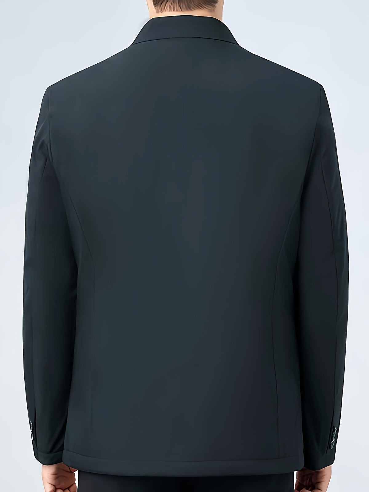 Arthur | Veste pour Homme Revers Fermeture Éclair Coupe Classique Unie - Bleu Marine
