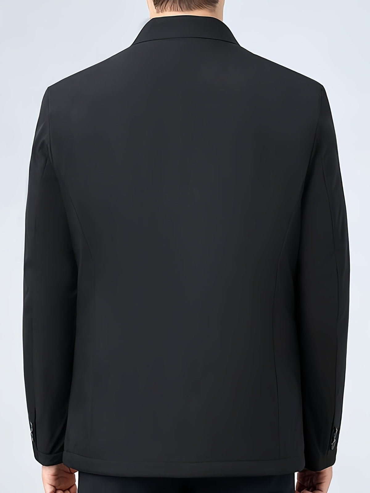 Arthur | Veste pour Homme Revers Fermeture Éclair Coupe Classique Unie - Bleu Marine
