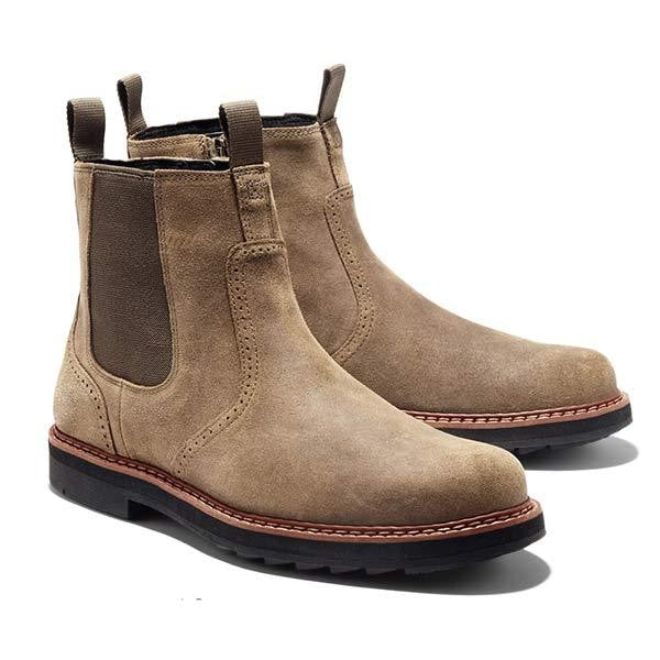 Baptiste | Bottes Chelsea pour Homme Élastique Doublure Souple Talon Robuste - Kaki