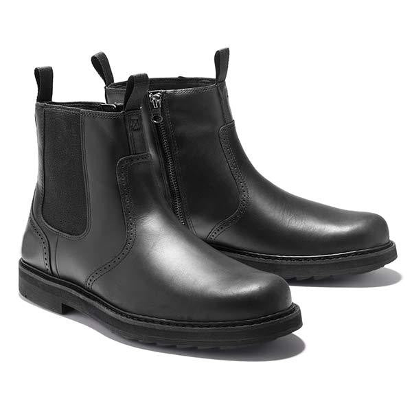 Baptiste | Bottes Chelsea pour Homme Élastique Doublure Souple Talon Robuste - Noir
