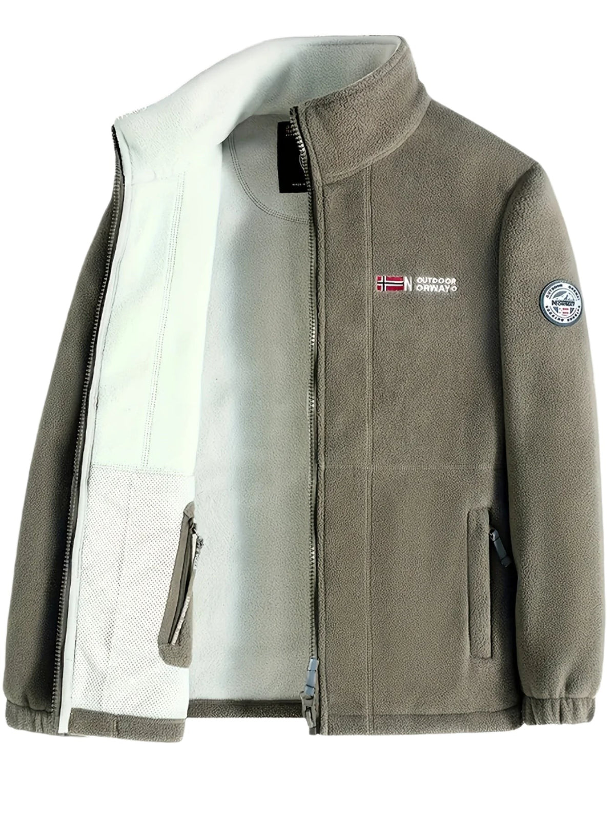 Baptiste | Veste pour Homme Coupe Ample Rits Doublure Isolante Outdoor - Beige
