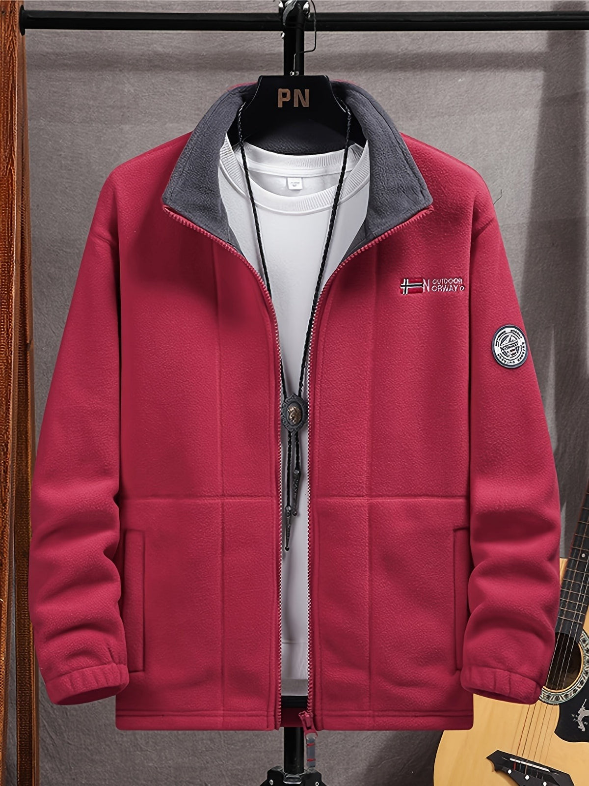 Baptiste | Veste pour Homme Coupe Ample Rits Doublure Isolante Outdoor - Bleu Marine