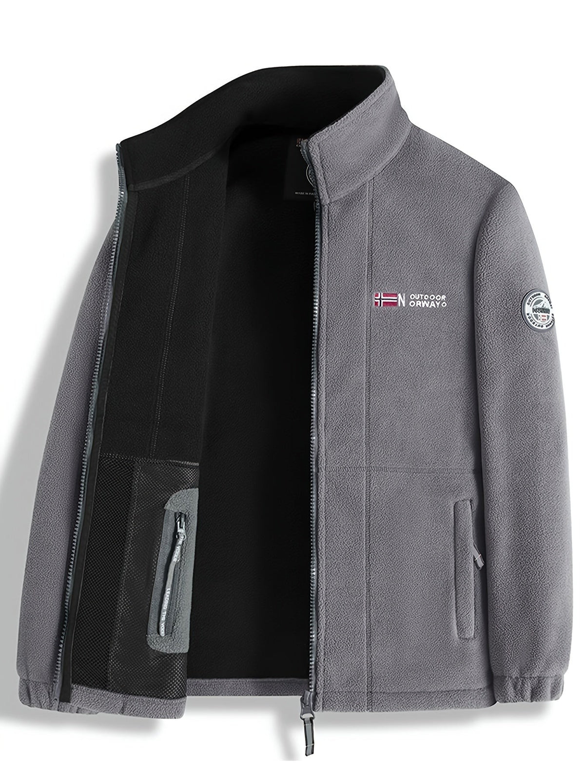 Baptiste | Veste pour Homme Coupe Ample Rits Doublure Isolante Outdoor - Gris
