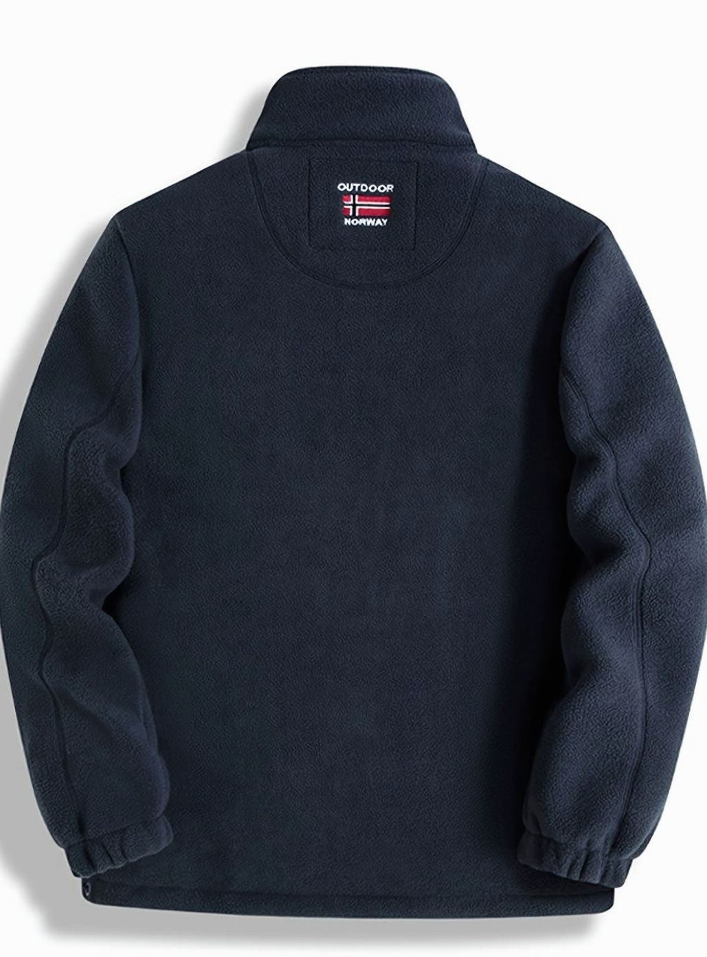 Bram | Heren Fleece Jas met Ritsluiting Staande Kraag Outdoor - Marineblauw