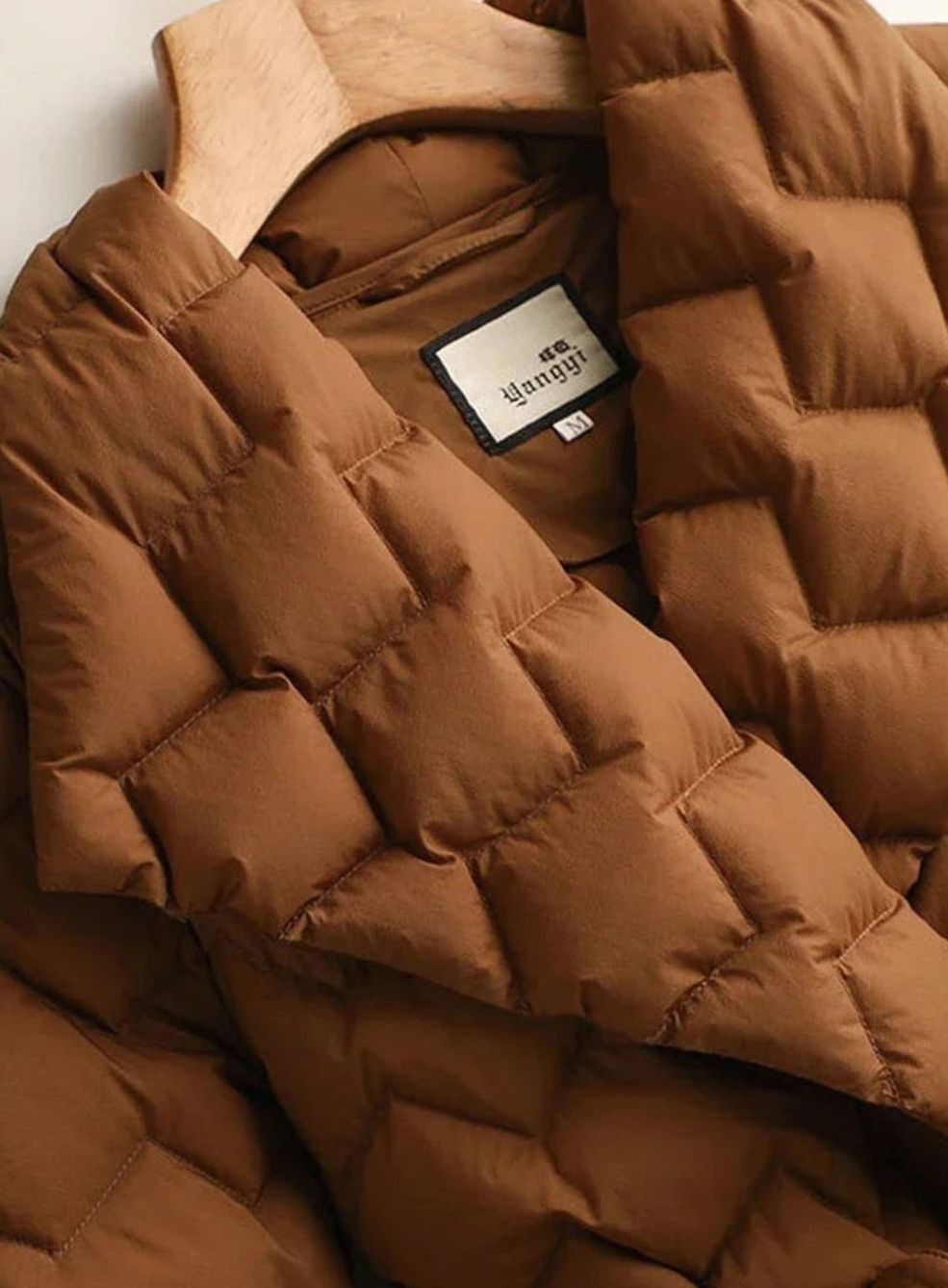 Charlotte | Dames Veste Matelassée Ceinture Taillée Doudoune Hiver - Caramel