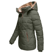 Charlotte | Veste d'Hiver Femme Coupe Ajustée Polyester Doublée - Noir