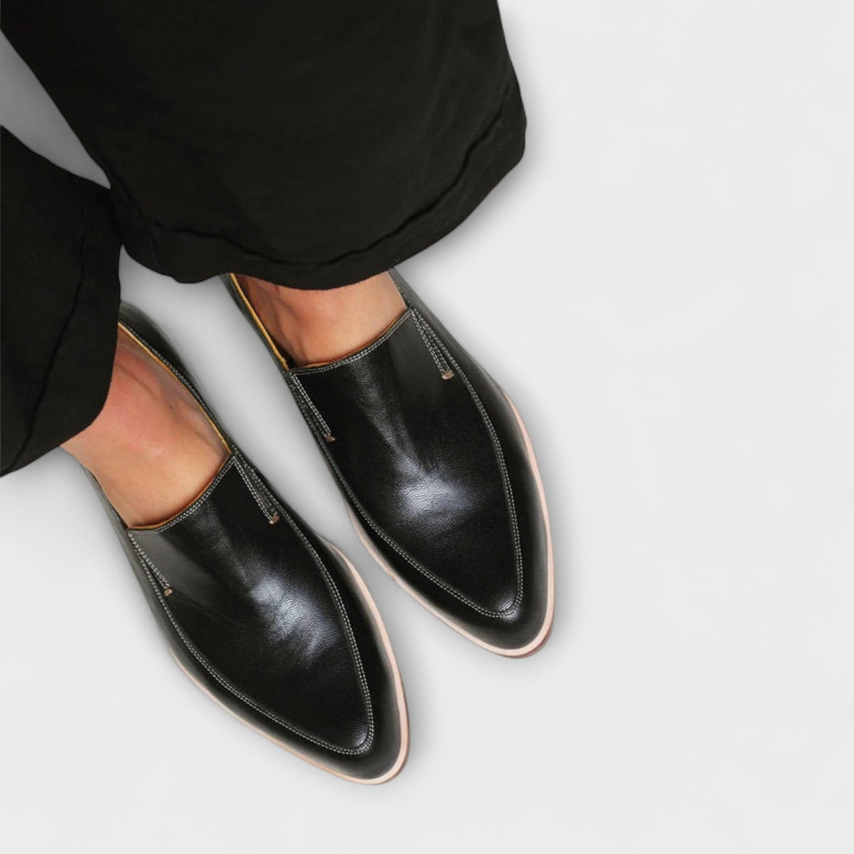 Chloe | Mocassins Femme Sans Lacets Orthopédiques Silhouette Classique - Noir