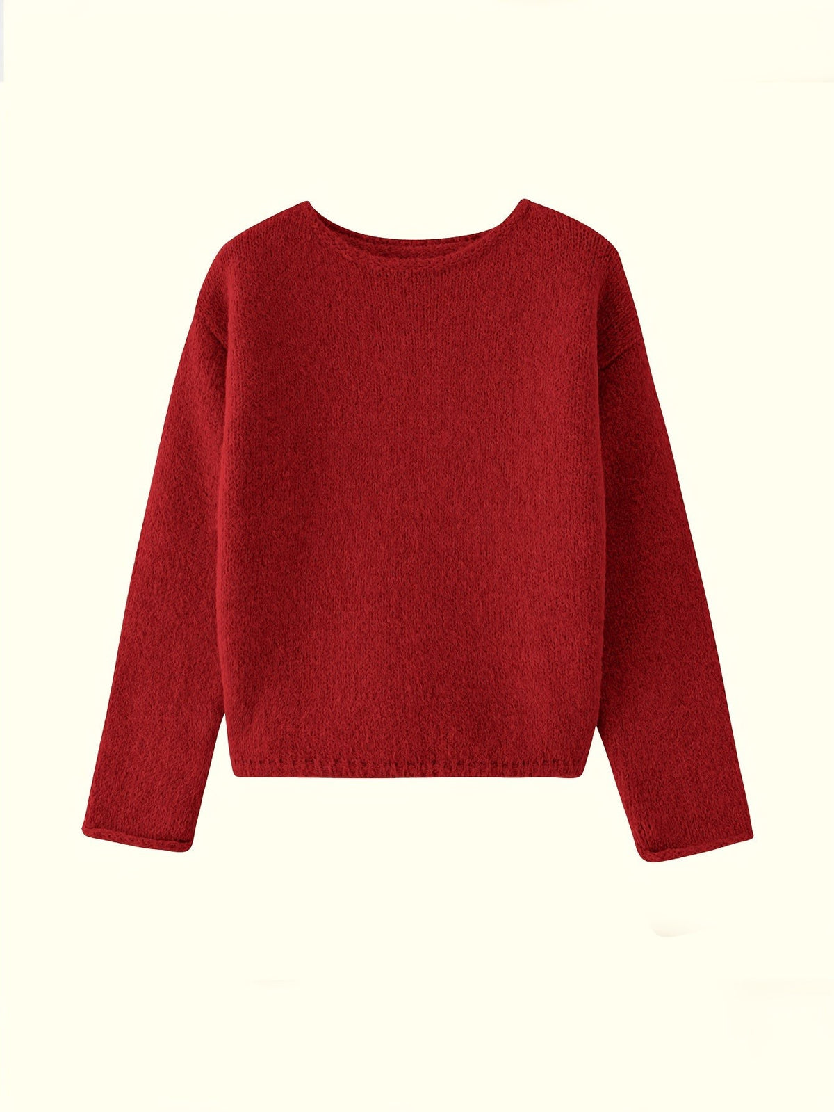 Chloe | Pour Femme Pull Oversize Col Rond Ample - Rose