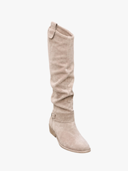 Clemence | Bottes pour Femme Coupe Ample Talon 4 cm Soutien Actif - Beige