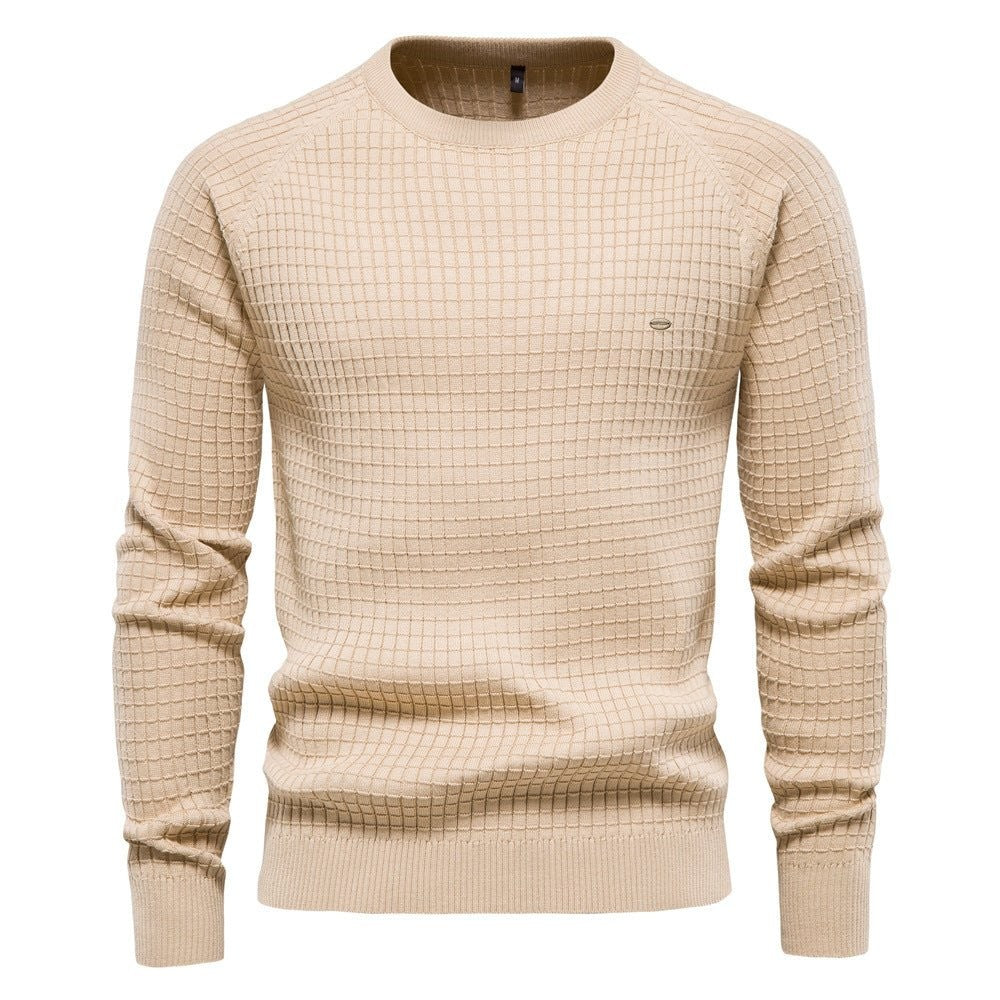 Clement | Pull Homme Structuré Manches Longues Coupe Décontractée - Beige