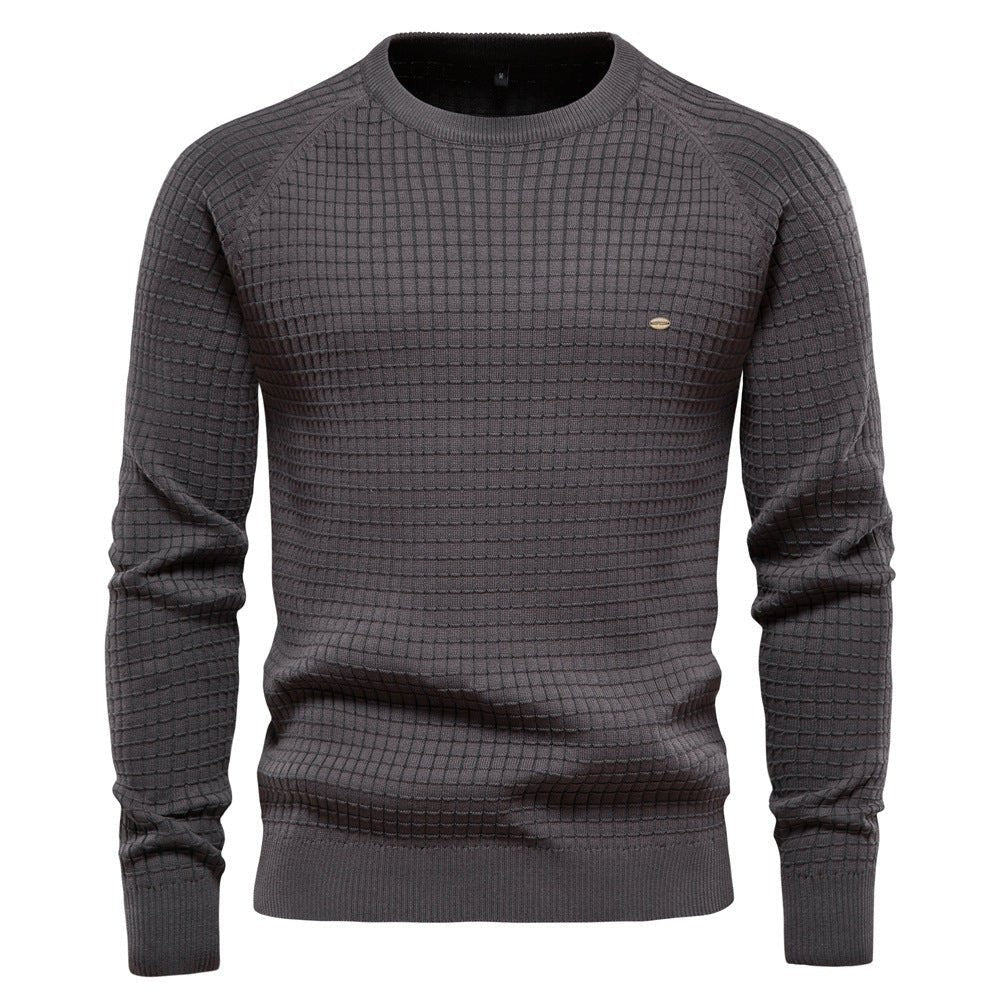 Clement | Pull Homme Structuré Manches Longues Coupe Décontractée - Gris