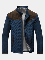 Clement | Veste Matelassée Motif Losanges Coupe Structurée pour Homme - Marron