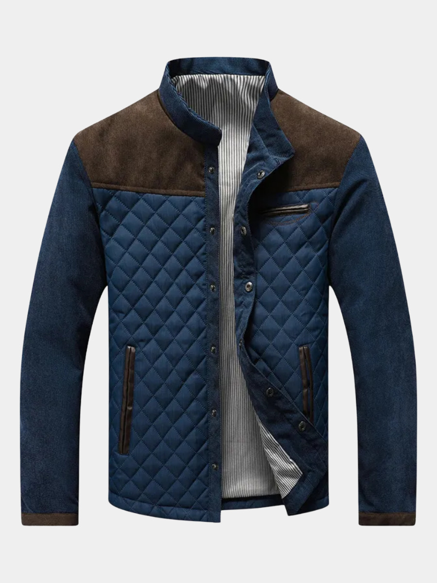 Clement | Veste Matelassée Motif Losanges Coupe Structurée pour Homme - Marron