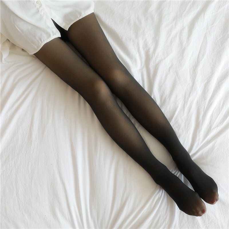 Elise | Collant Polaire pour Femme Doublé Nylon Confort Thermique - Noir