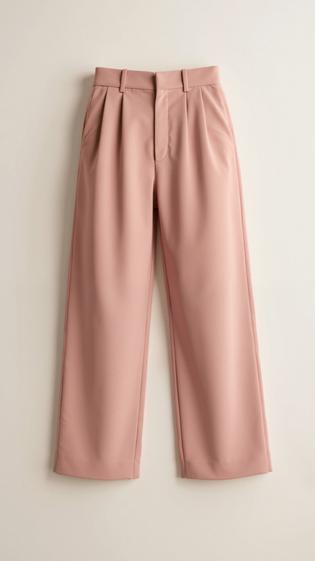 Emma | Pantalon pour Femme Taille Haute Coupe Ample Printemps - Rose