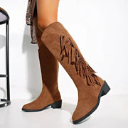 Ethan | Pour Femme Bottes de Rue simili-cuir Semelle Rembourrée Talon - Marron
