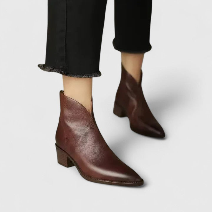 Gabriel | Bottes pour Femme Silhouette Intemporelle Coupe Droite - Marron Foncé