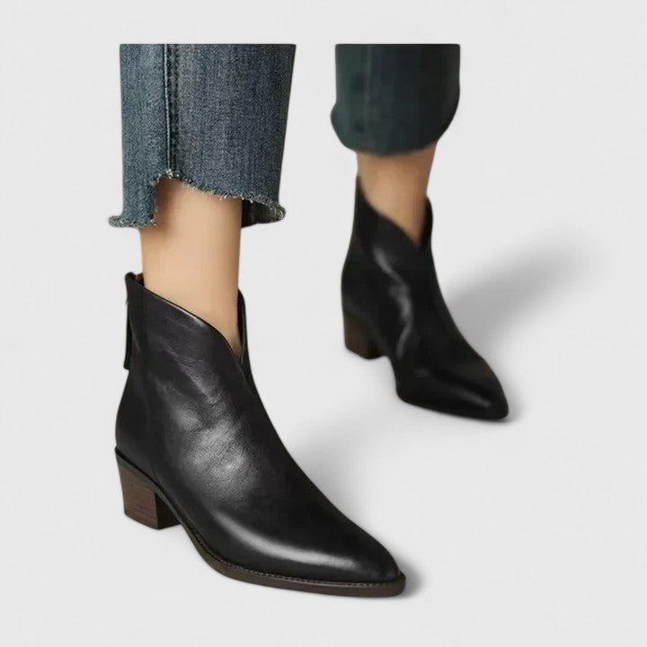 Gabriel | Bottes pour Femme Silhouette Intemporelle Coupe Droite - Noir
