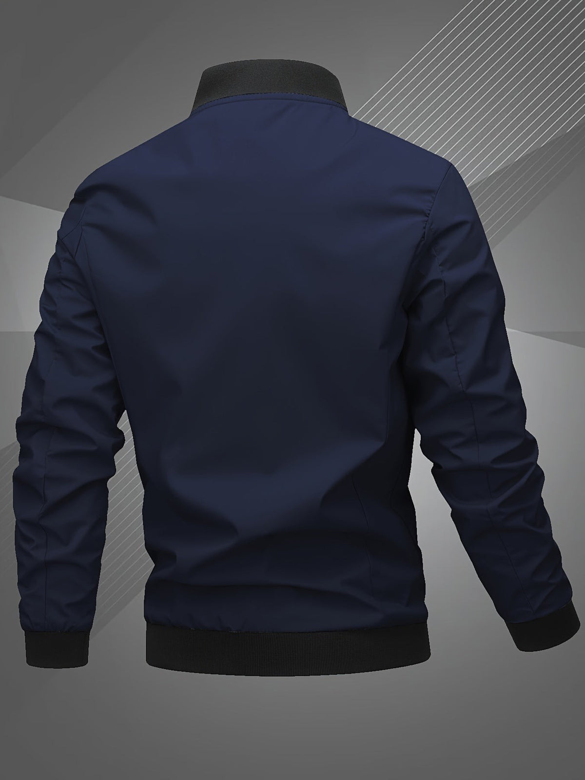 Gabriel | Veste de Baseball pour Homme Coupe Régulière Fermeture Éclair Brodée - Gris