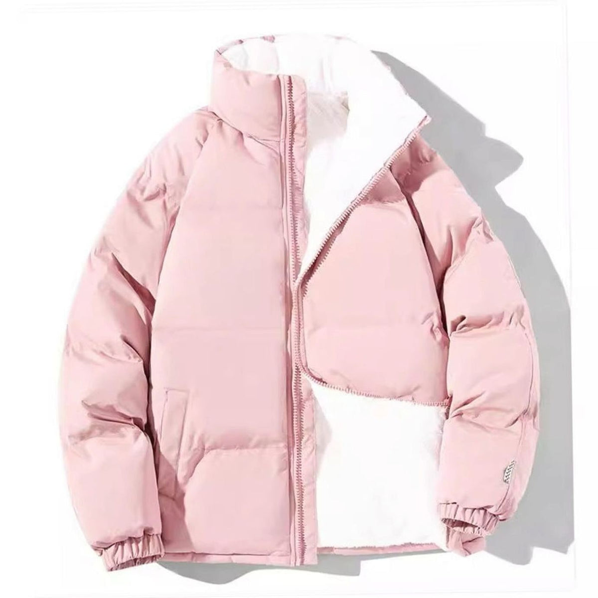 Ines | Dames Bomberjacke Matelassée Doublure Polaire Encolure Montante - Vert