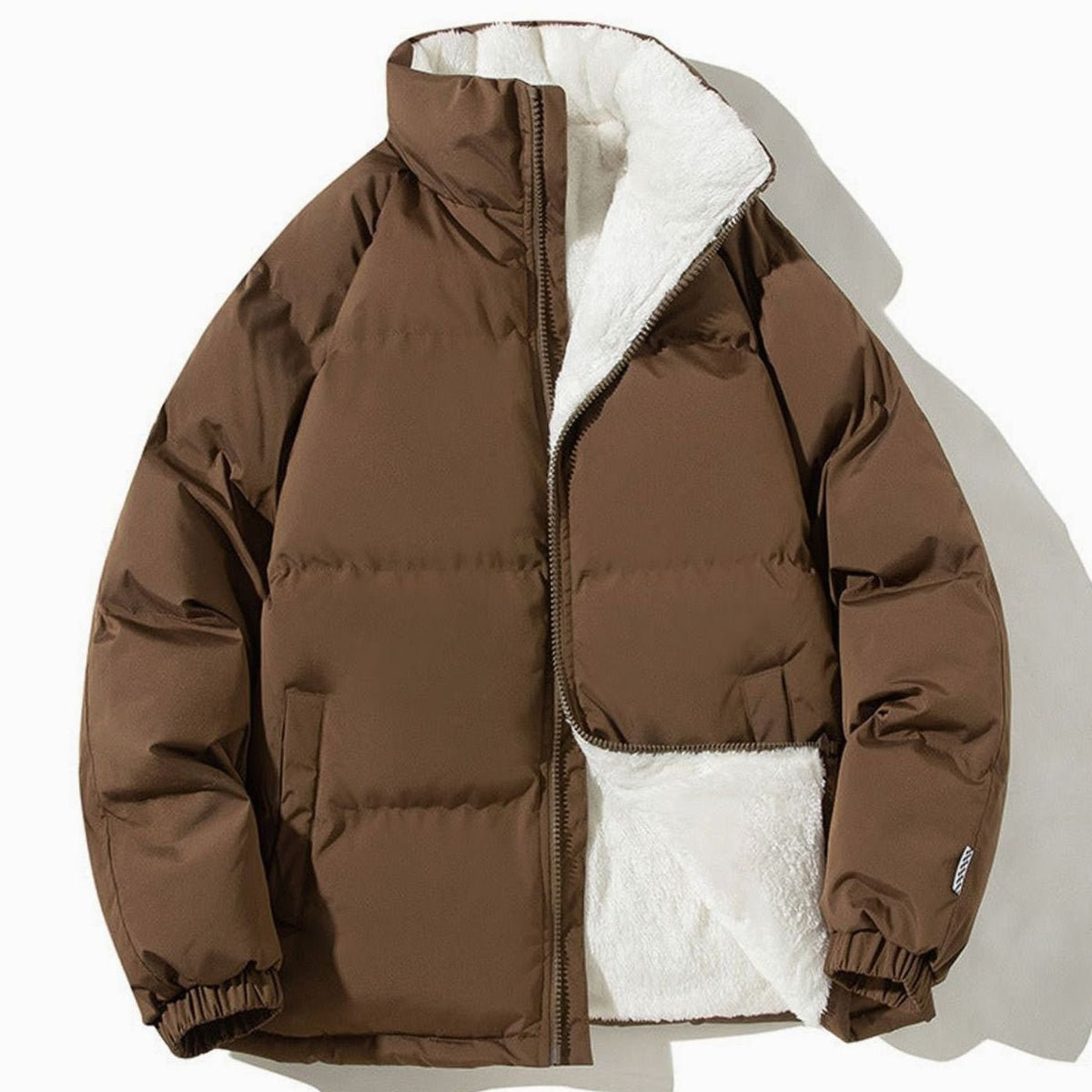 Ines | Dames Bomberjacke Matelassée Doublure Polaire Encolure Montante - Vert