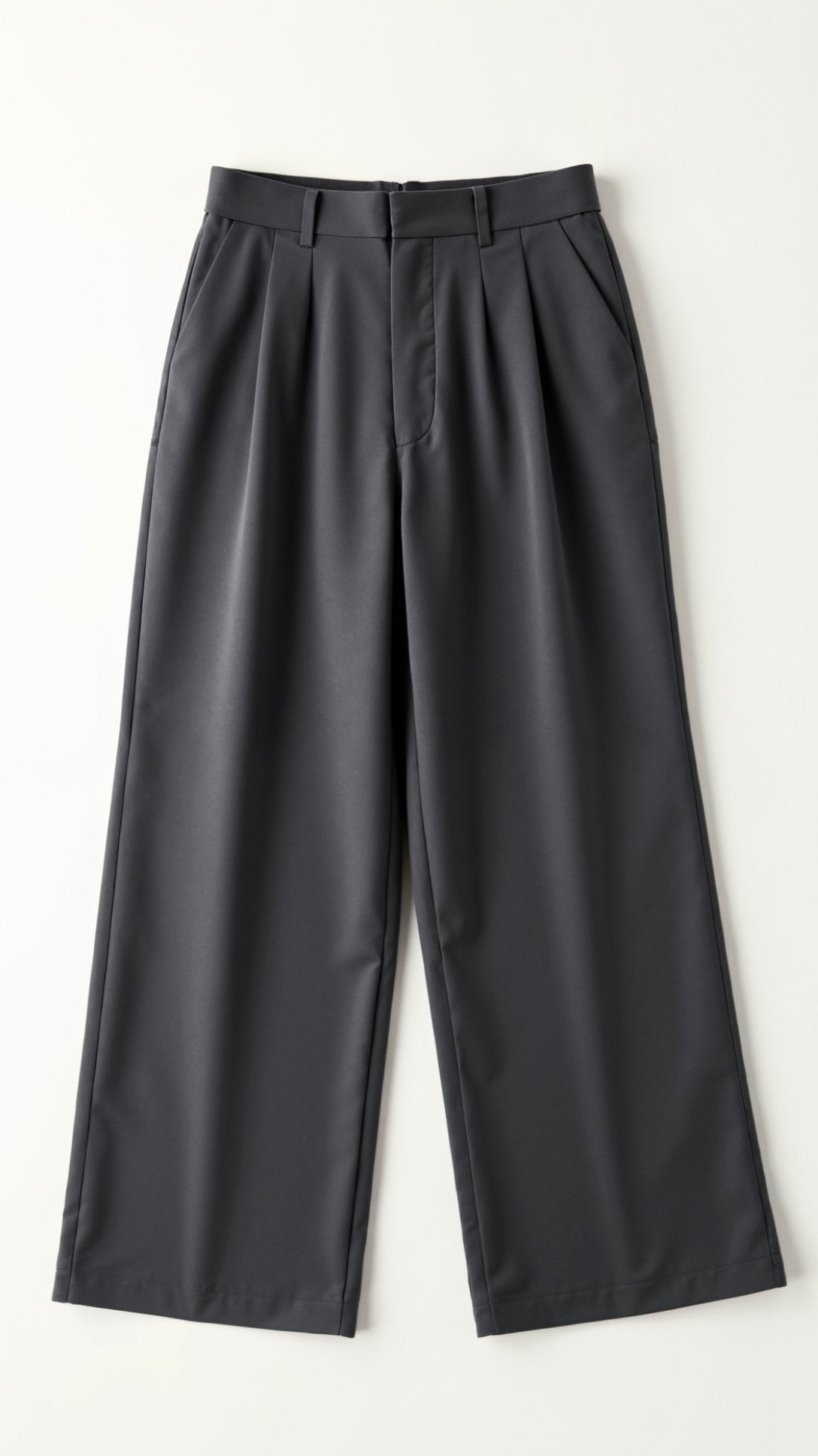 Ines | Pantalon pour Femme Taille Haute Coupe Ample Printemps - Gris