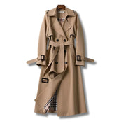Jade | Manteau pour Femme Coupe Droite Ceinturé Revers Classique - Kaki
