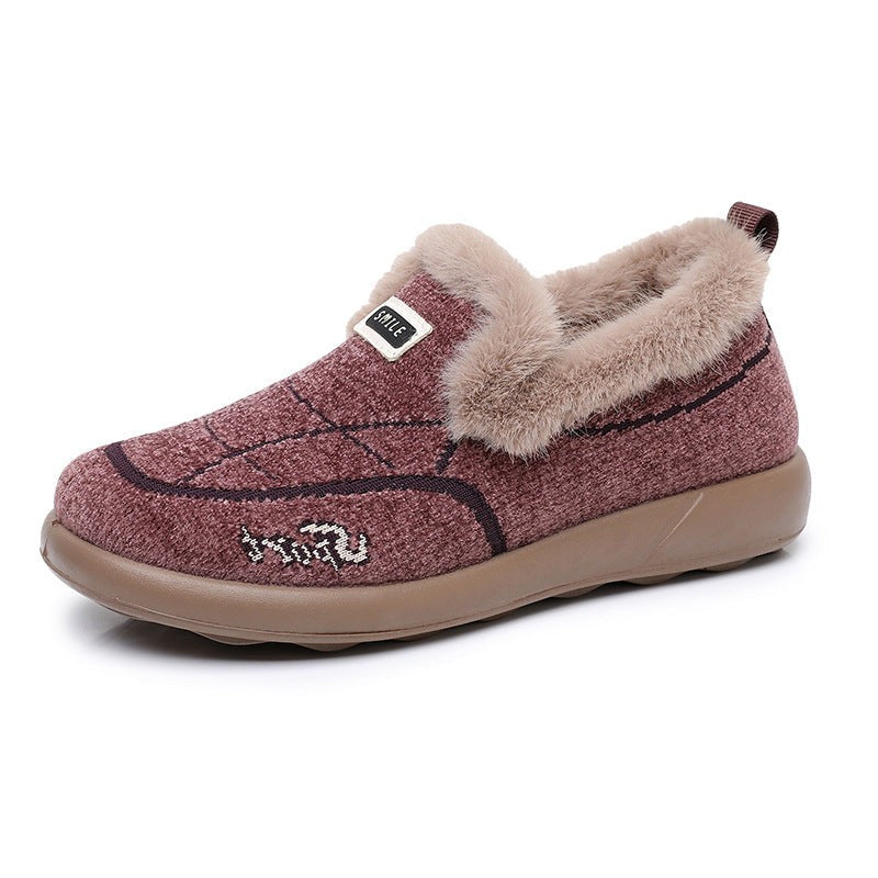 Jade | Pantoufles Femme Doublure Polaire Textile Respirant Semelle Antidérapante - Camel