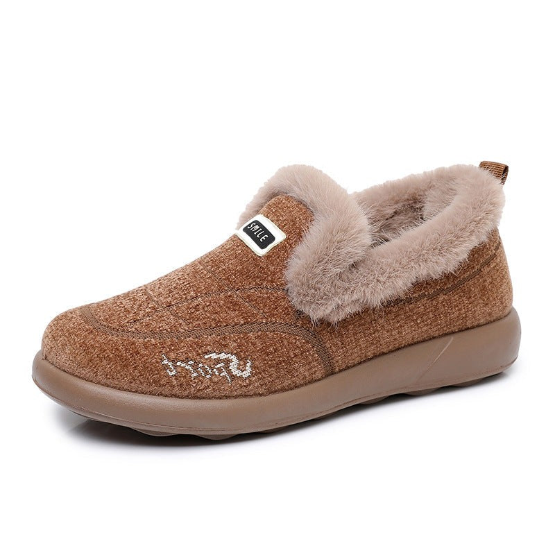 Jade | Pantoufles Femme Doublure Polaire Textile Respirant Semelle Antidérapante - Camel