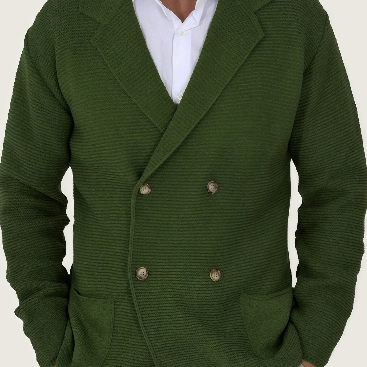 Jules | Cardigan pour Homme Coupe Structurée Tricot Fin Boutonné - Bleu