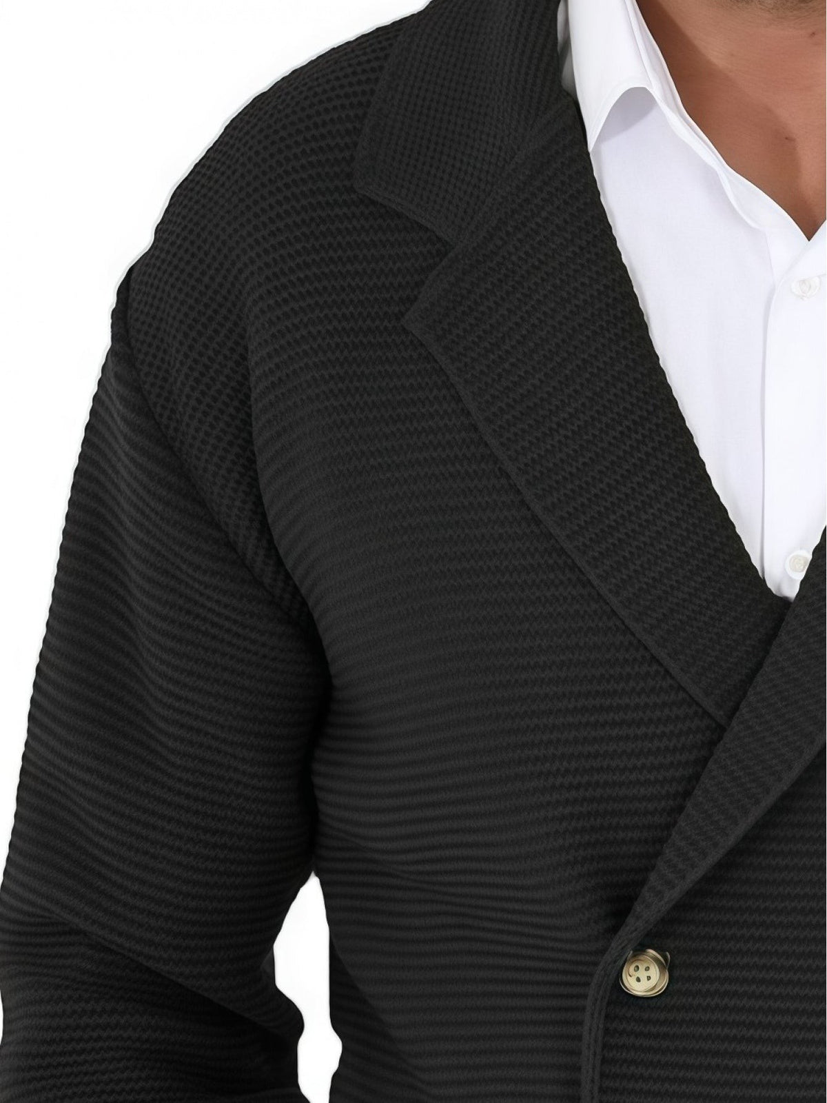 Jules | Cardigan pour Homme Coupe Structurée Tricot Fin Boutonné - Bleu