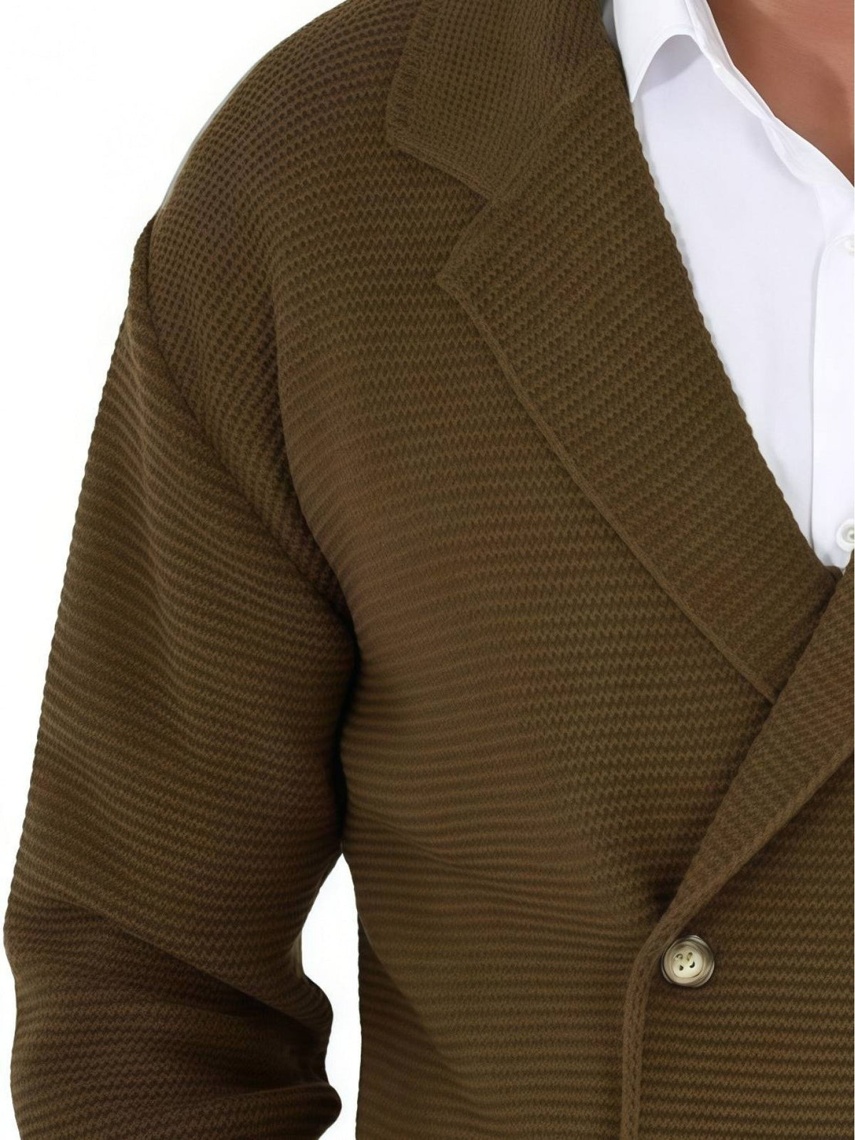 Jules | Cardigan pour Homme Coupe Structurée Tricot Fin Boutonné - Bleu