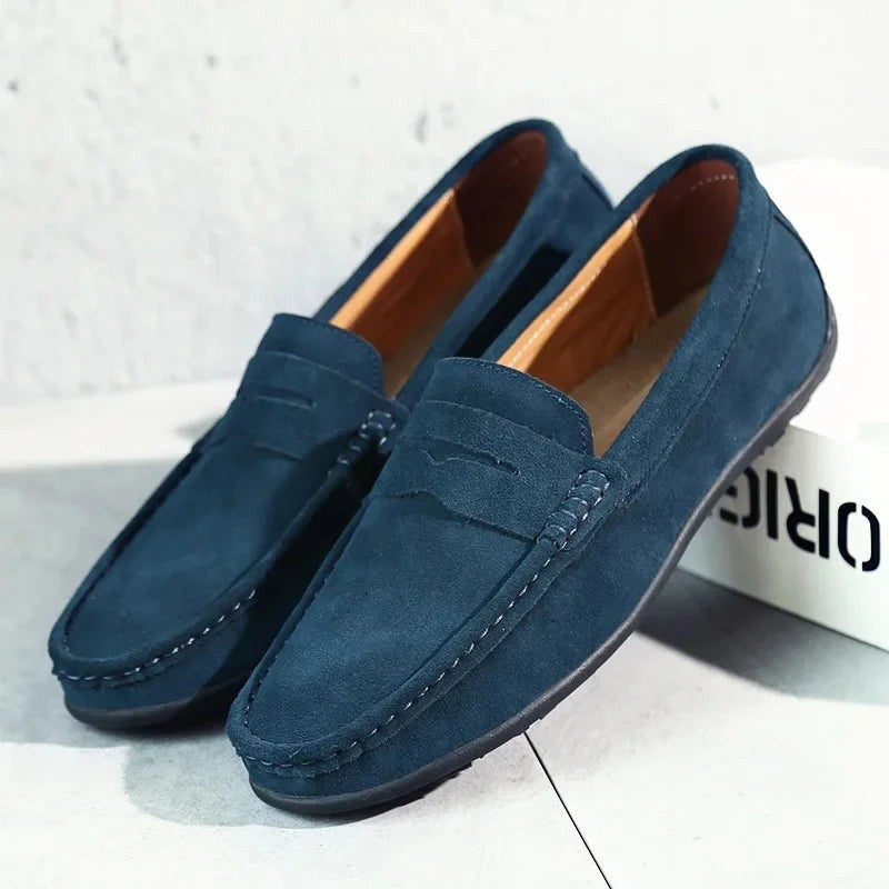 Jules | Mocassin Homme Enfiler Penny Printemps Confortable - Bleu Marine