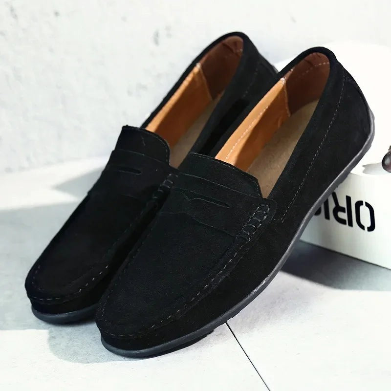 Jules | Mocassin Homme Enfiler Penny Printemps Confortable - Noir
