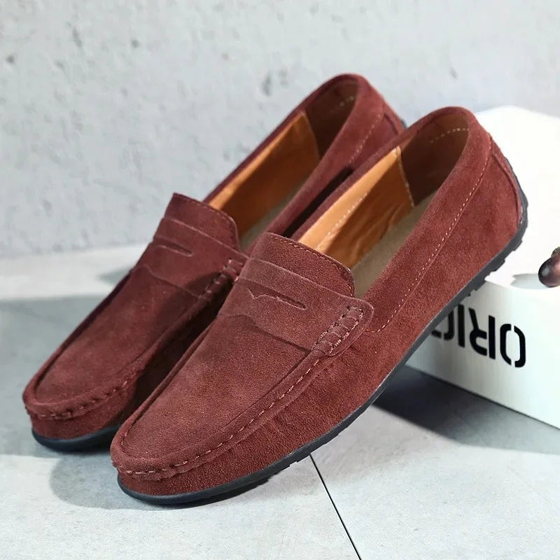 Jules | Mocassin Homme Enfiler Penny Printemps Confortable - Rouge