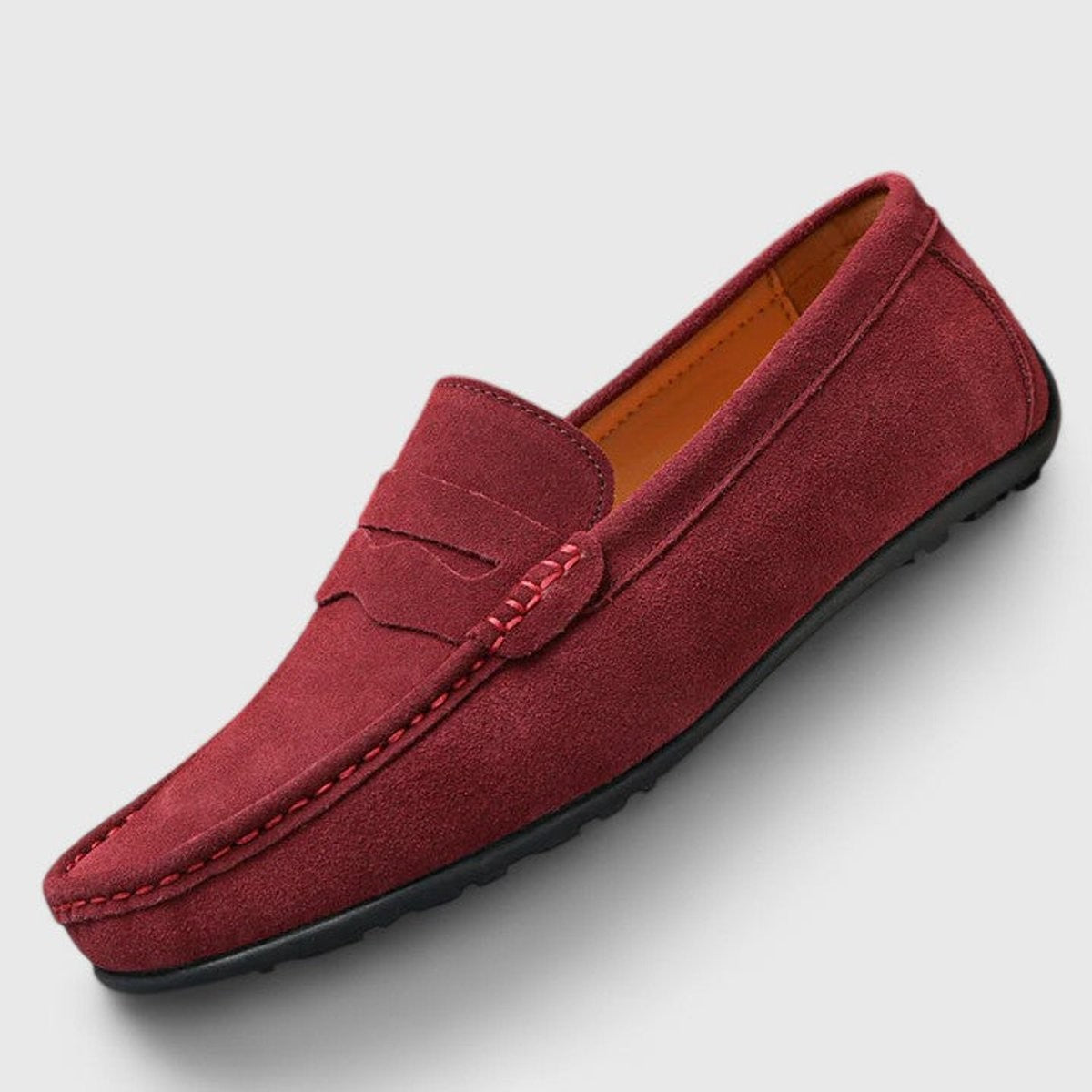 Jules | Mocassins pour Homme Velours Enfiler Confortable Talon Flexible - Bleu