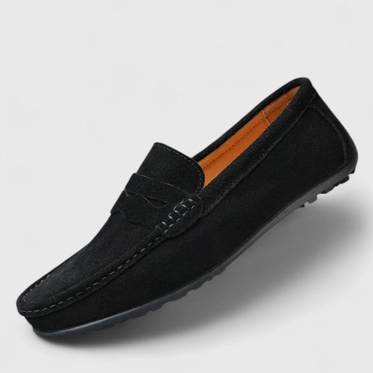Jules | Mocassins pour Homme Velours Enfiler Confortable Talon Flexible - Bleu