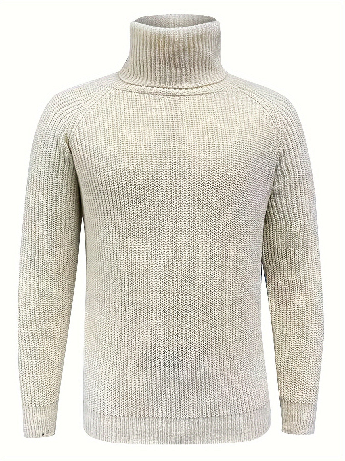 Jules | Pull-over Homme Col Roulé Épais Tricot Chaud Hiver - Beige